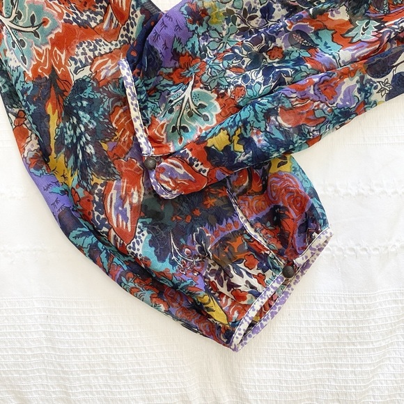 Maeve by Anthropologie Annabella Bohemian Chiffon Maxi Dress - 8 - Picture 8 of 9